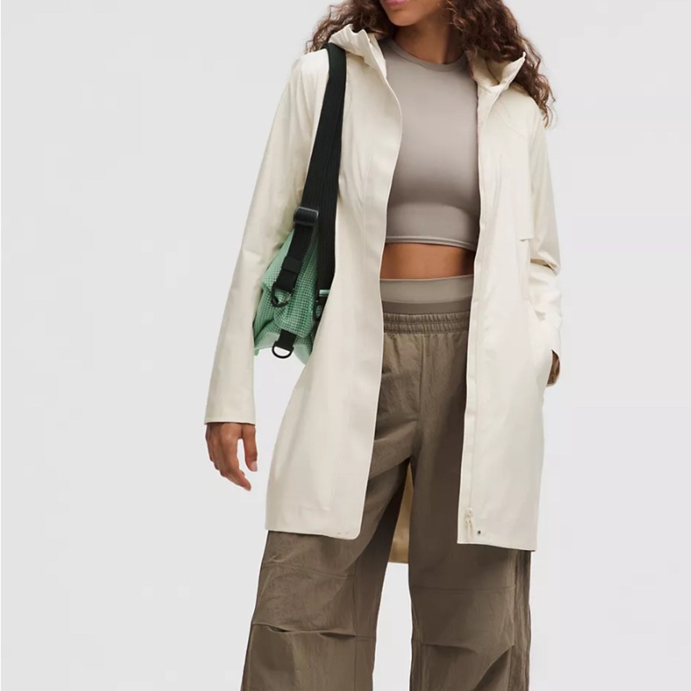 New Lululemon Rain Rebel Jacket Ivory Size 6 NWT - Picture 9 of 13